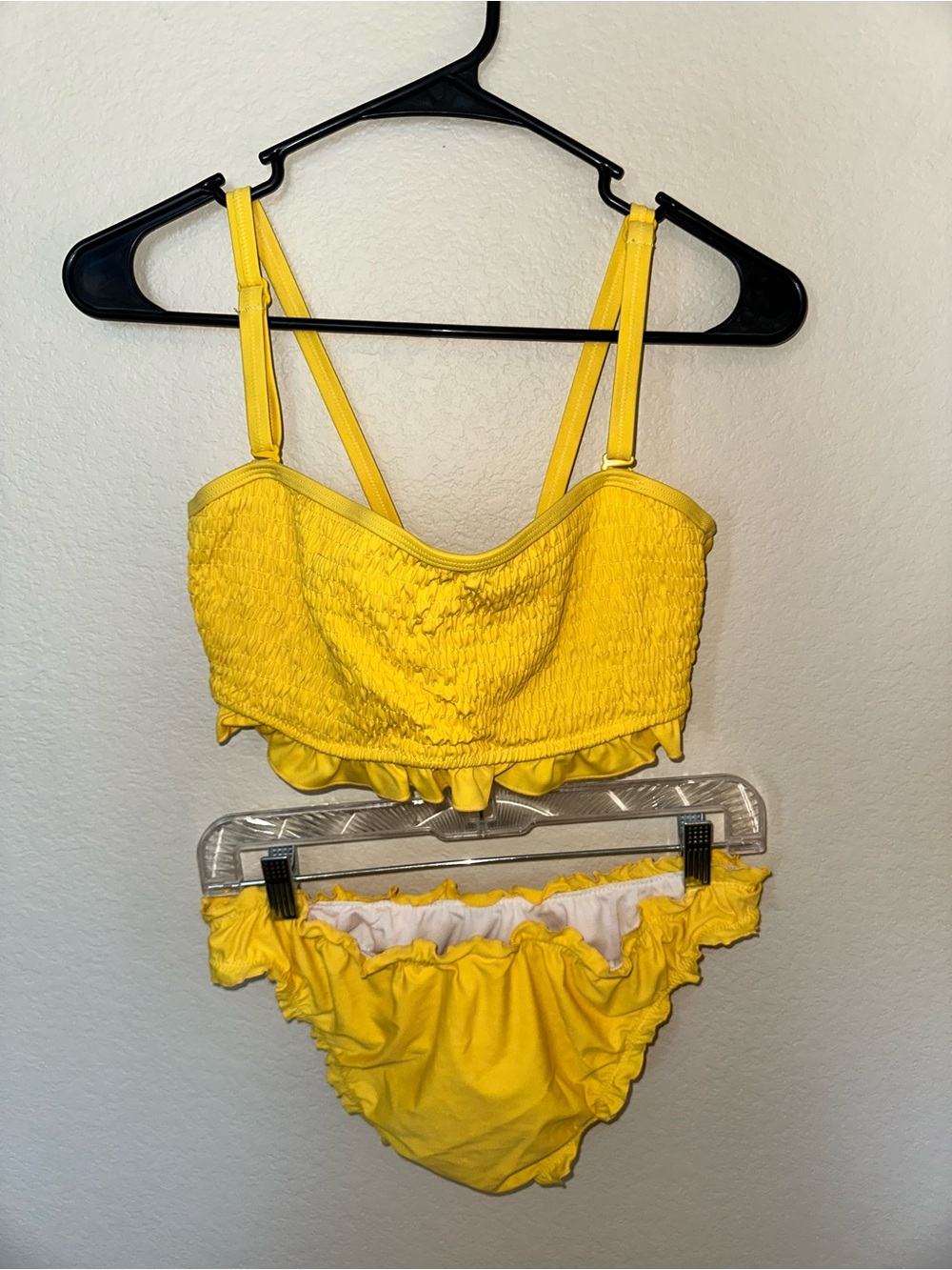Pour Moi Yellow Ruffle Bikini - Bottoms included
